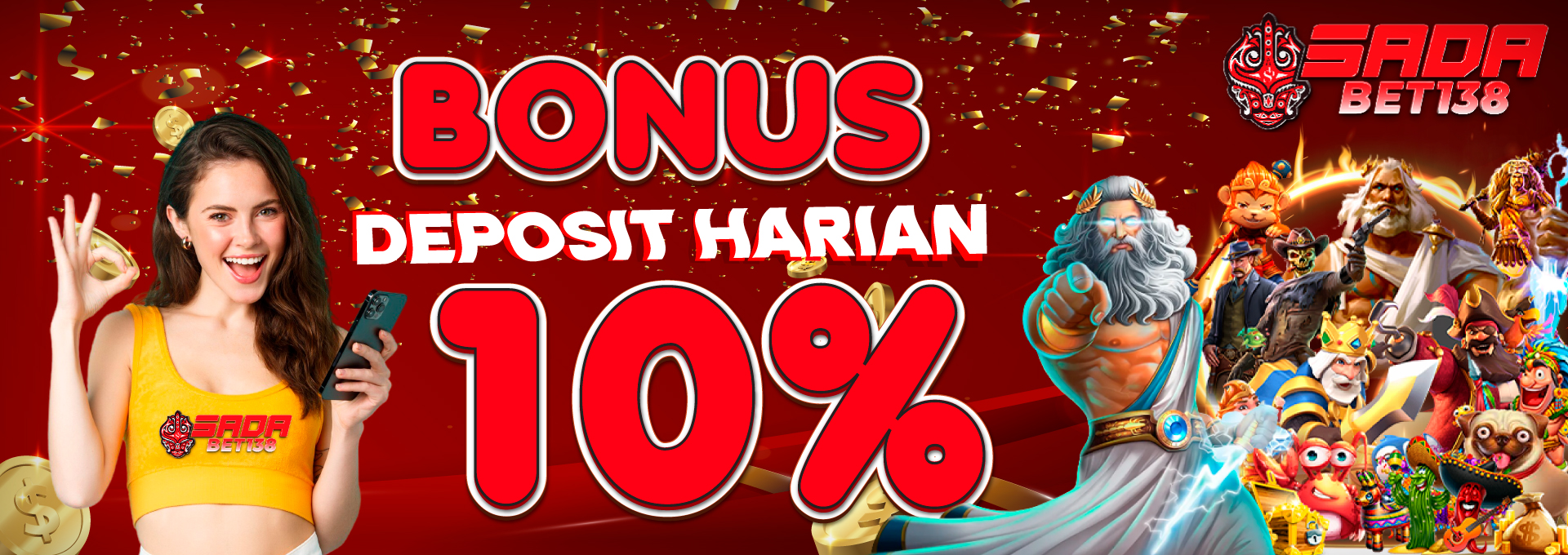 Bonus Deposit Harian 10% Sadabet138